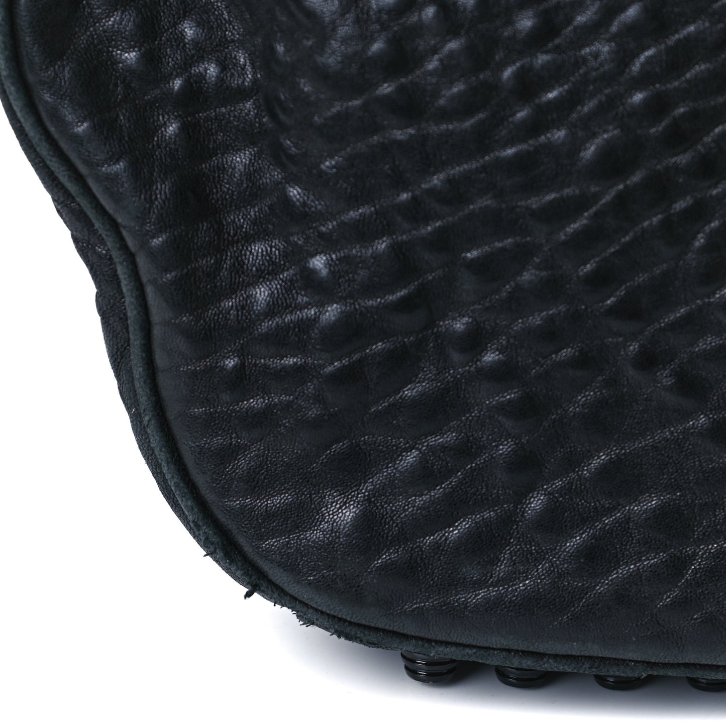 Pebbled Lambskin Rockie Black Matte Black Hardware