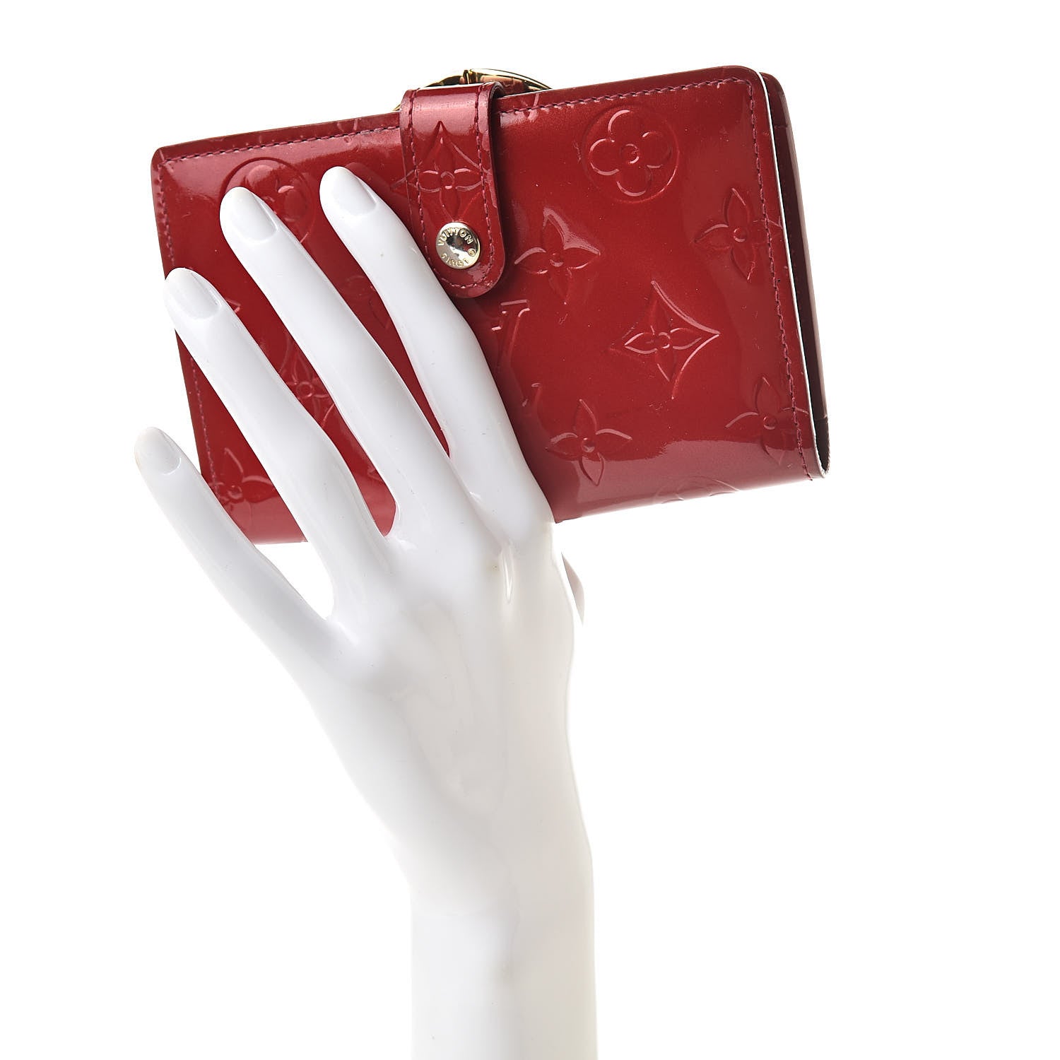 Louis Vuitton Vernis French Purse Wallet Pomme d'Amour 2 of 11