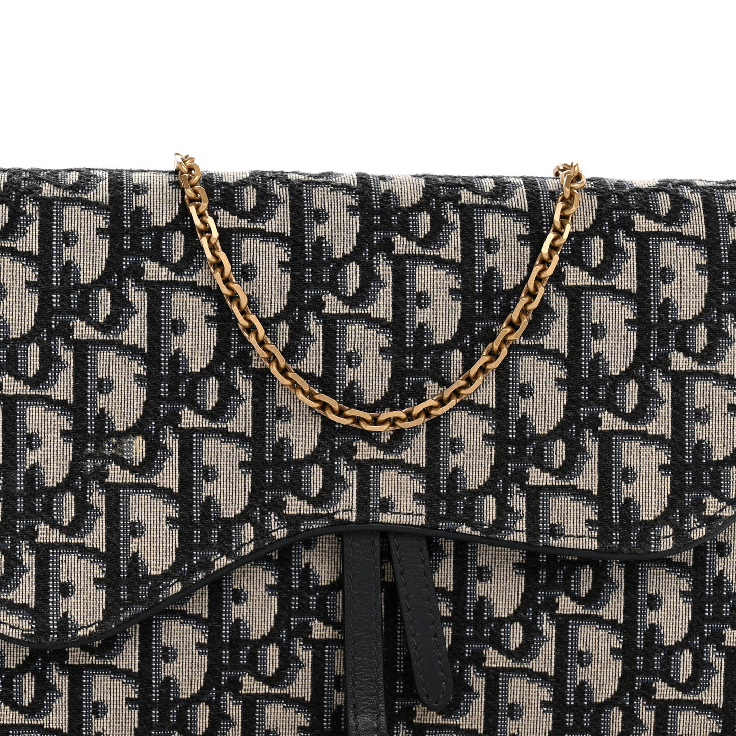 Oblique Saddle Chain Pouch Blue