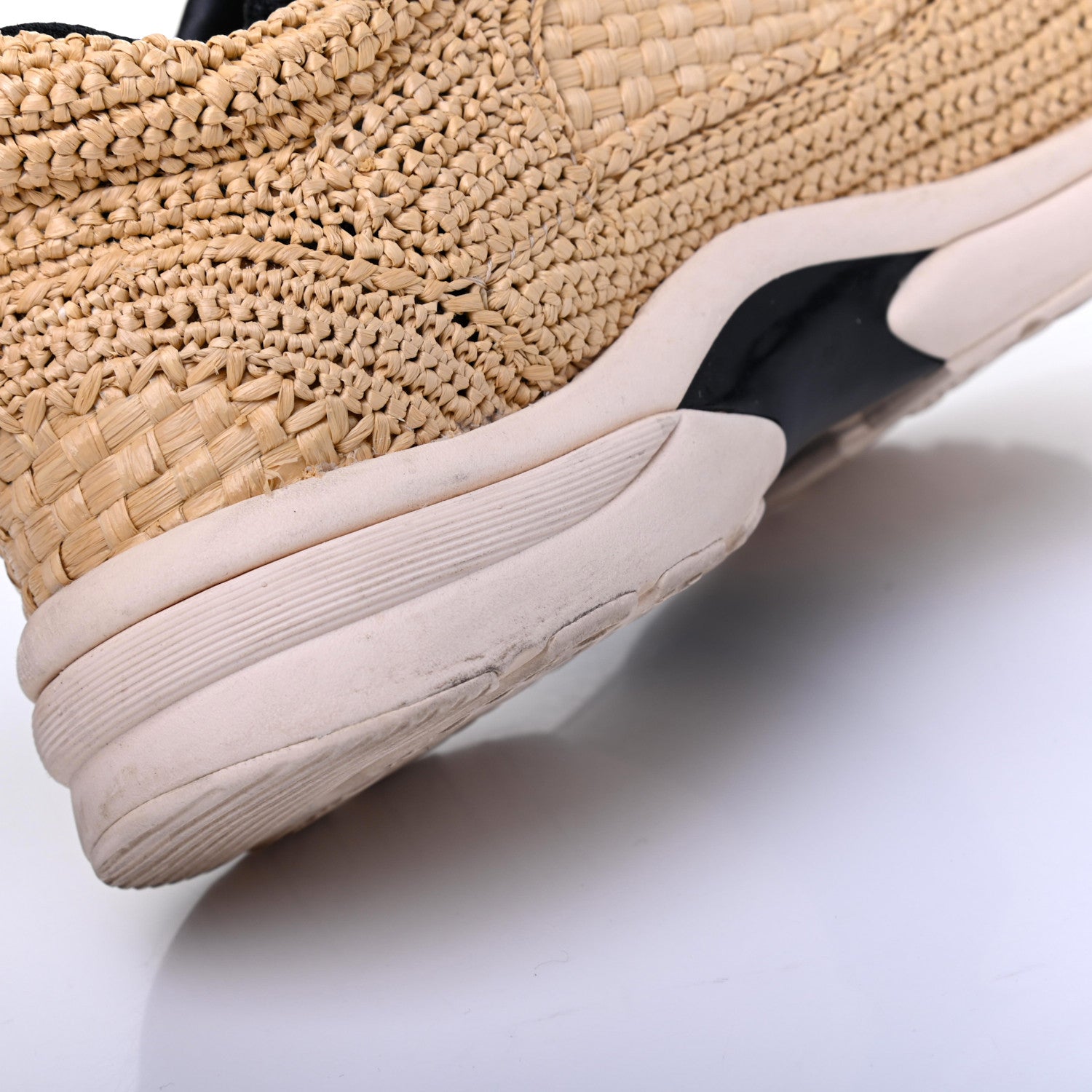 Chanel Braided Raffia Womens CC Sneakers 38.5 Beige 21 of 22