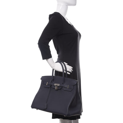 Hermes Togo Birkin 35 Bleu Nuit 2 of 11