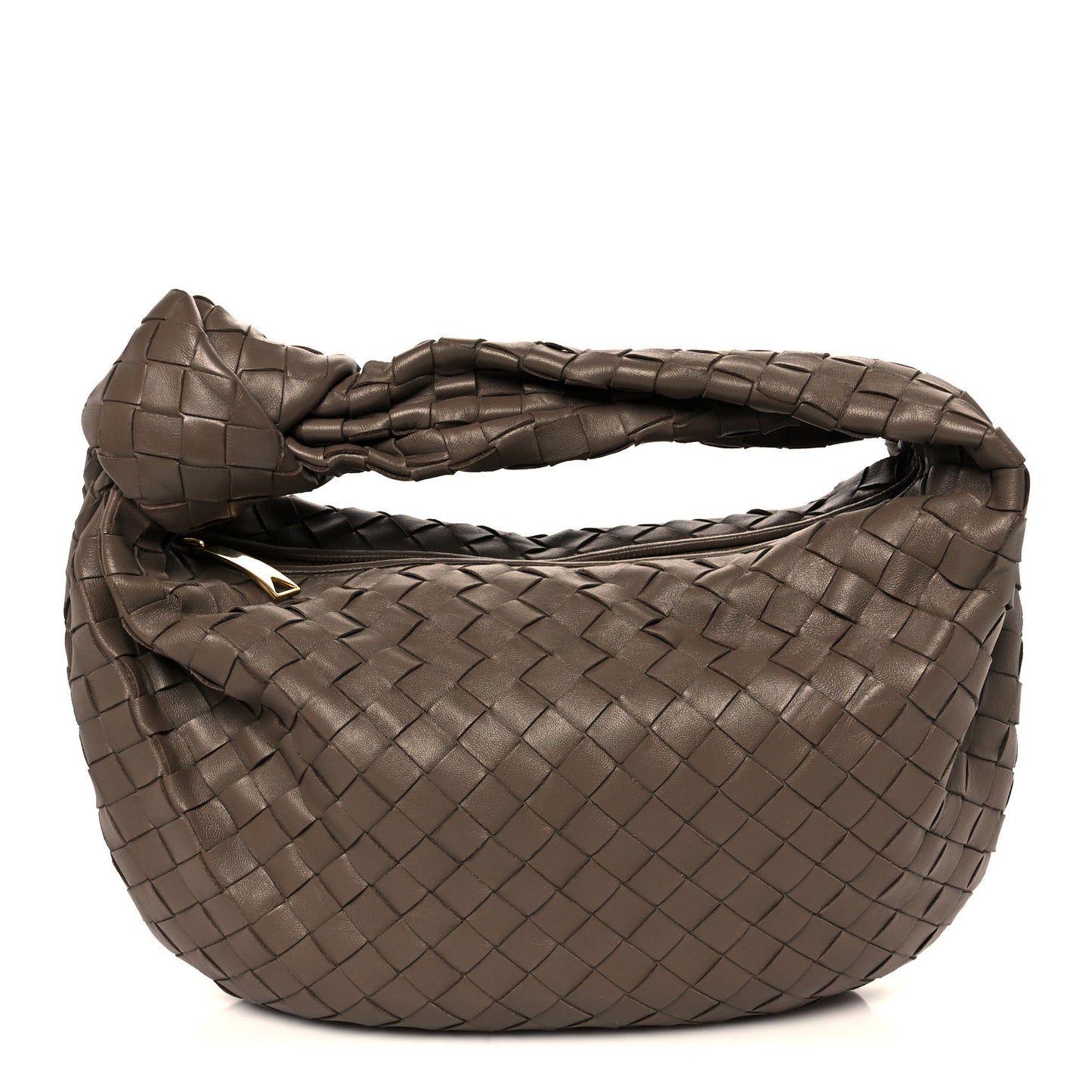 Nappa Intrecciato Teen Jodie Hobo Dark Taupe