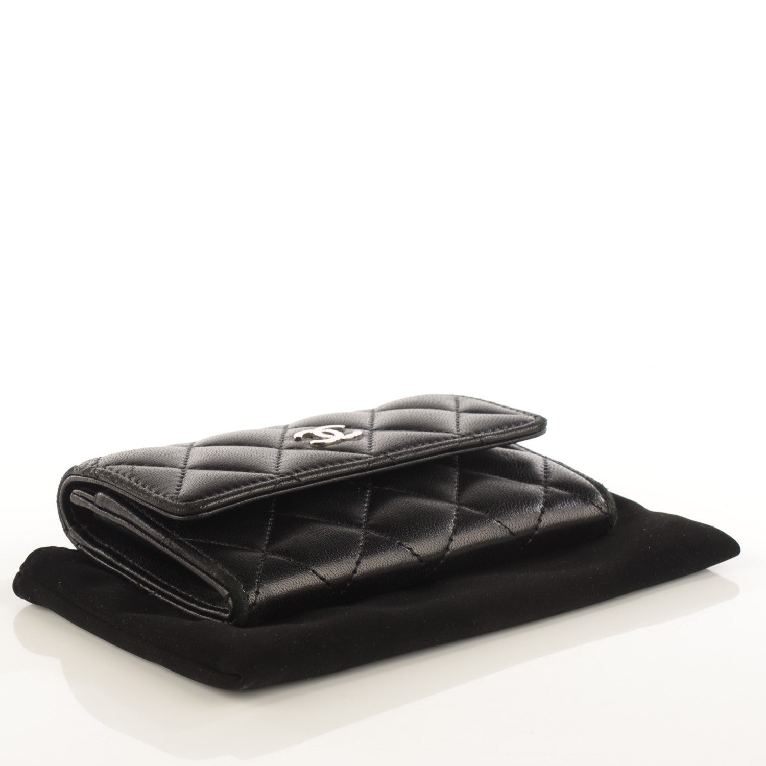 Chanel Lambskin Quilted Flap Card Holder Black 4 of 8