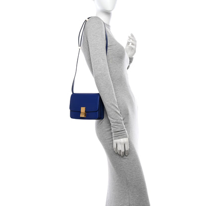 Celine Liege Calfskin Small Classic Box Flap Bag Indigo 2 of 10
