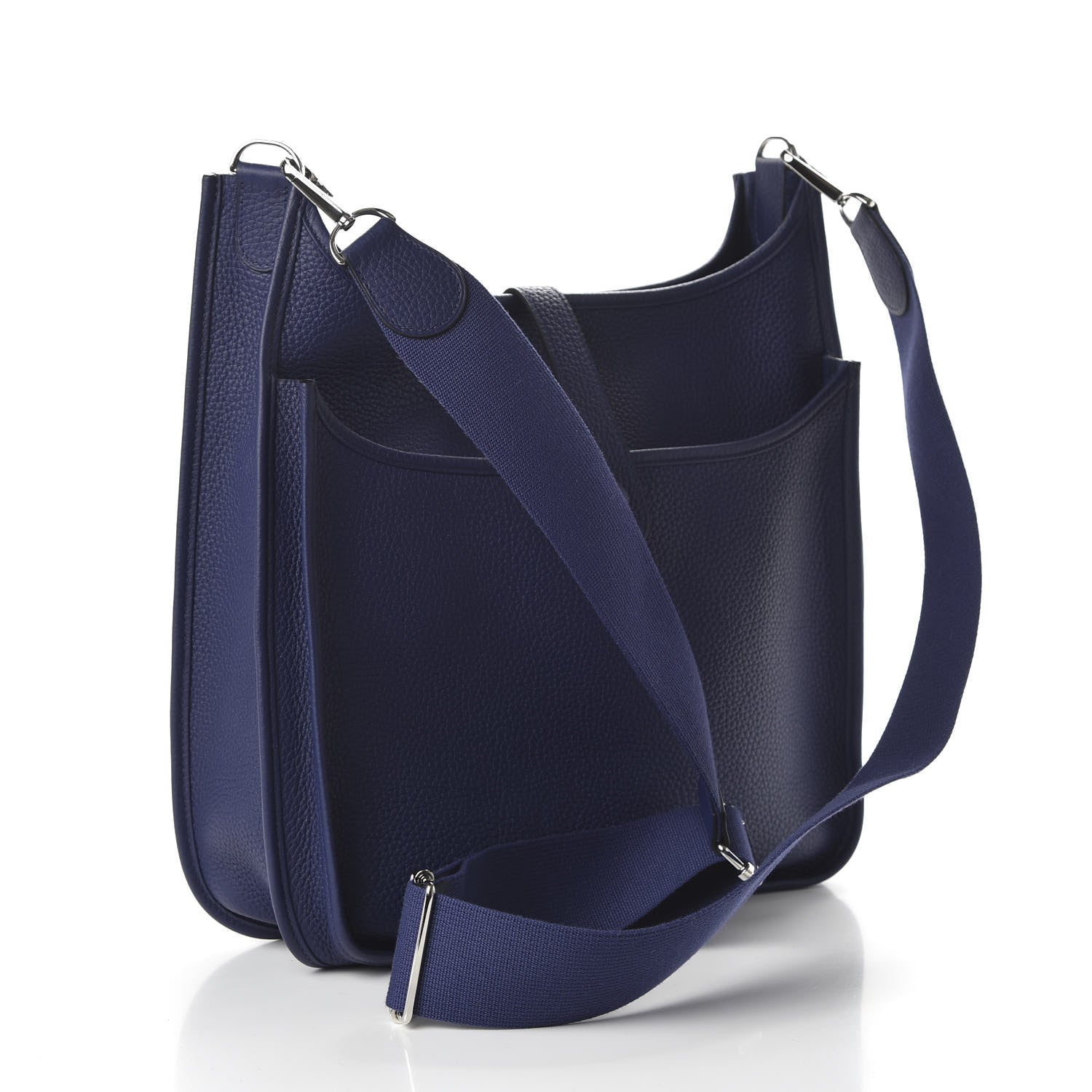 Hermes Taurillon Clemence Evelyne III GM Bleu Encre 3 of 9