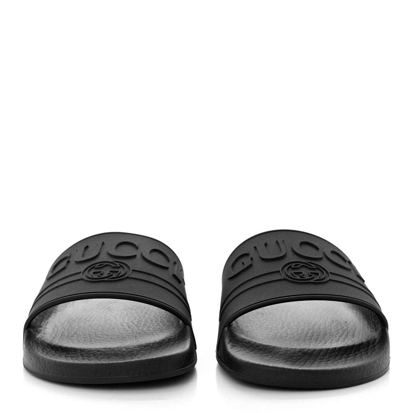 Rubber Womens Logo Slide Sandals 38 Black