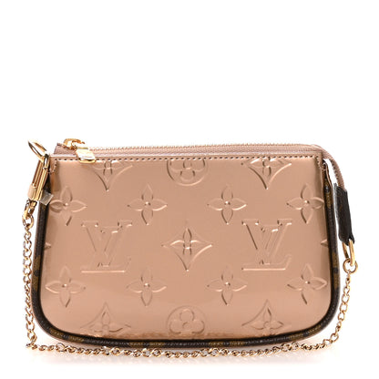 Louis Vuitton Metallic Vernis Mini Pochette Accessories Rose Gold 1 of 7
