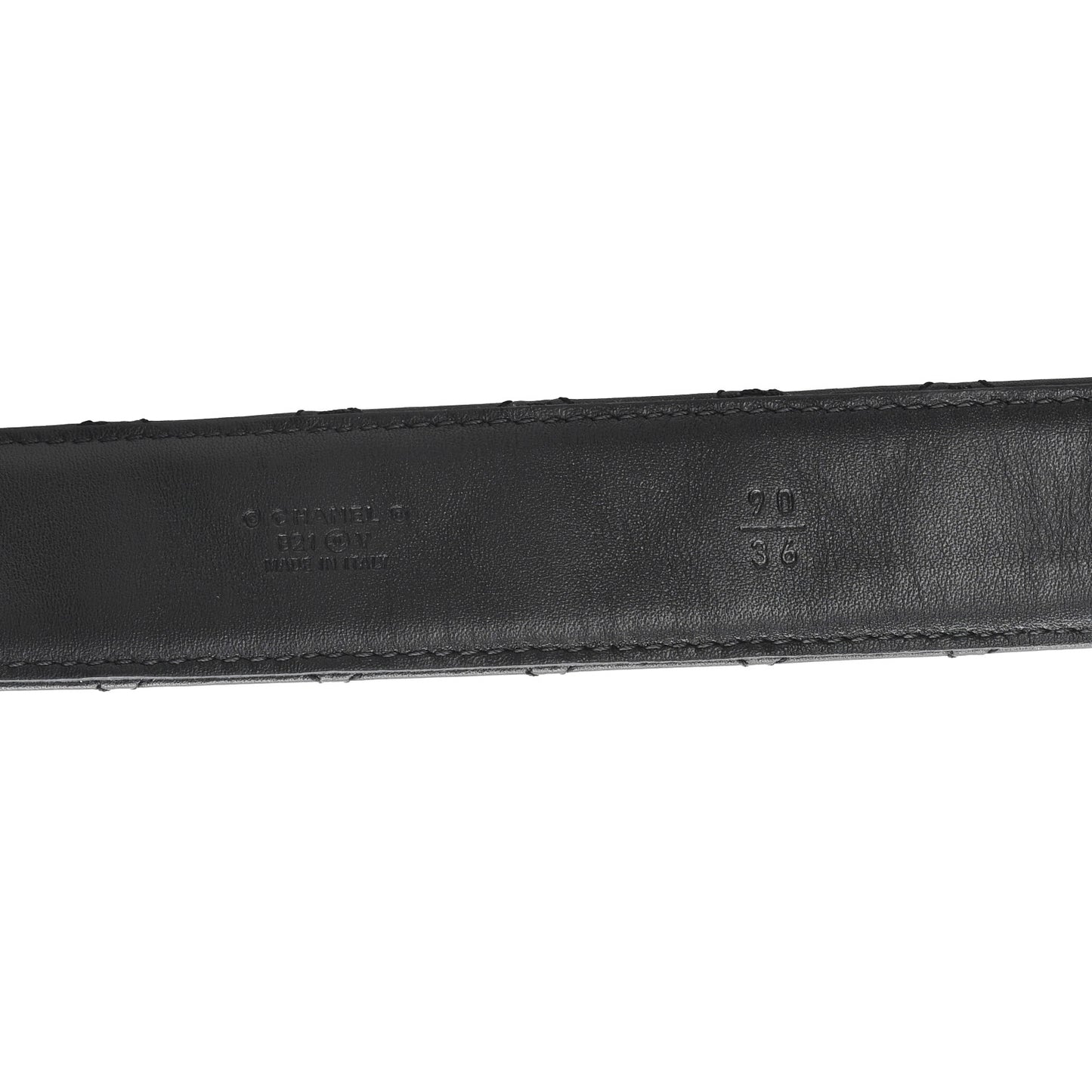 Lambskin Quilted CC Chain Belt 90 36 Black