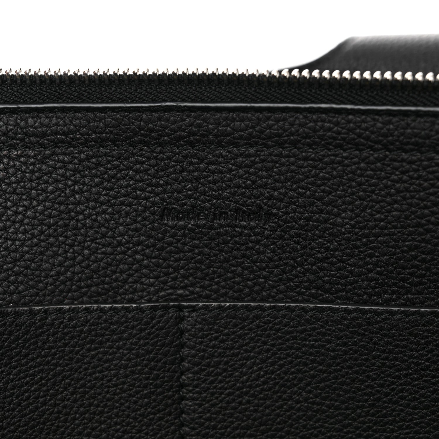 Celine Baby Grained Calfskin Medium Tri-Fold Bag Black 7 of 12