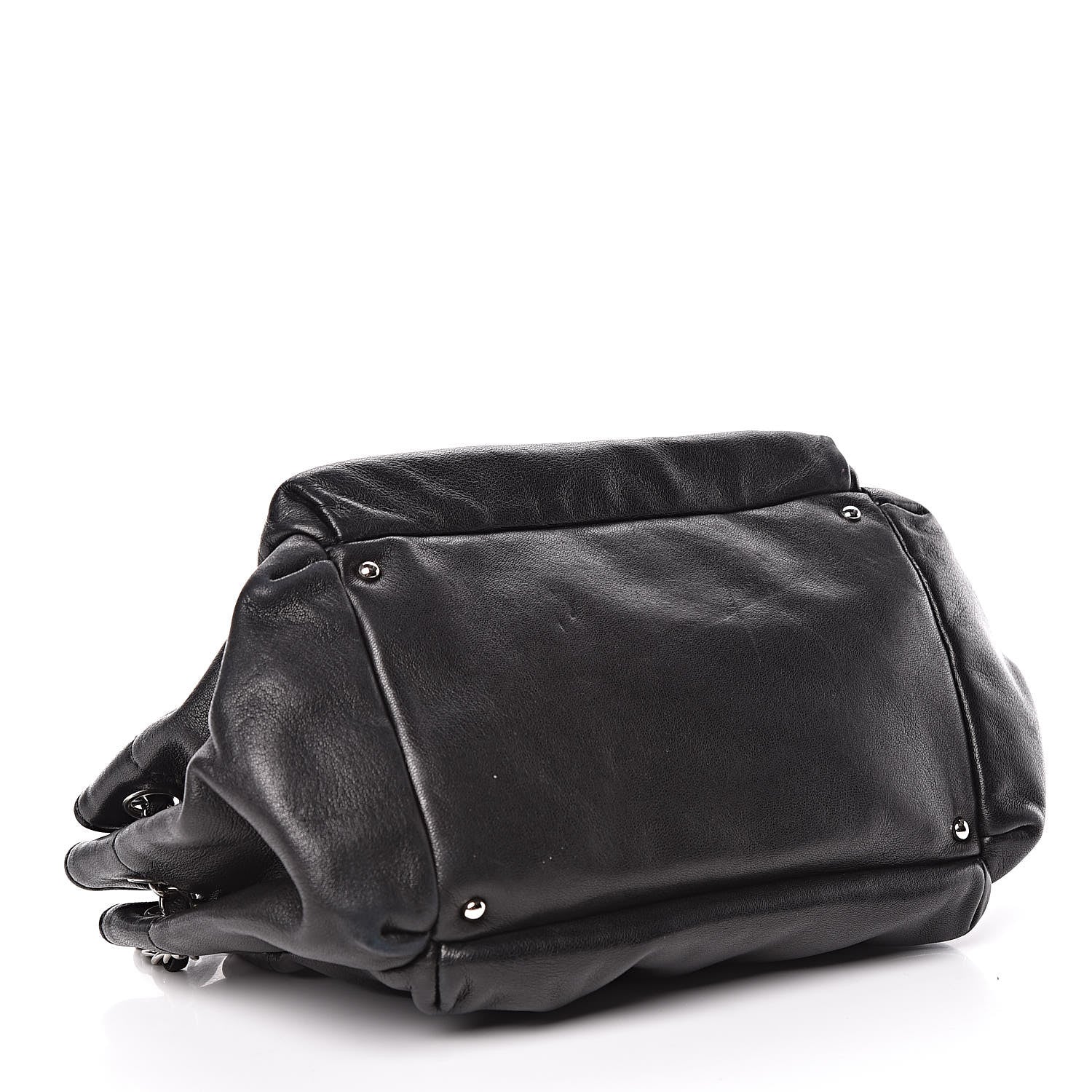 Chanel Lambskin Lax Accordion Hobo Black 4 of 17