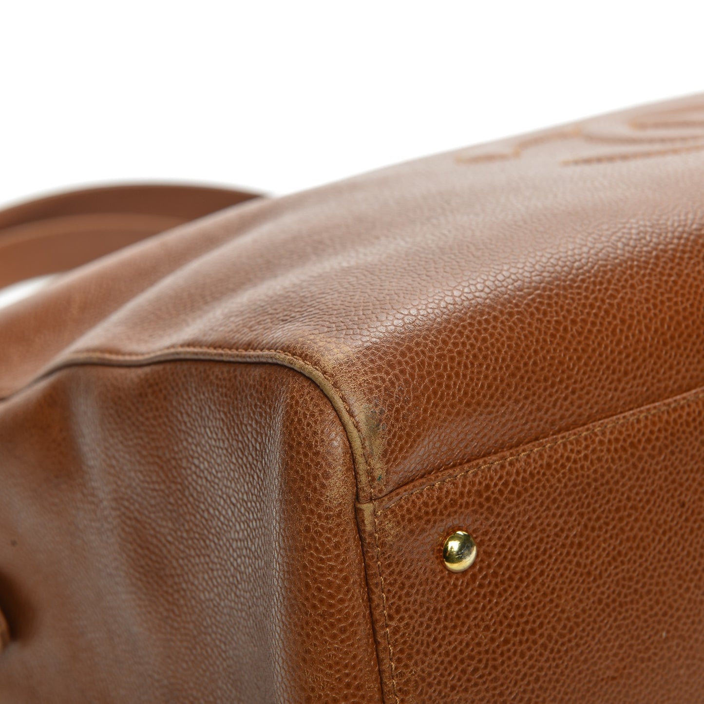 Caviar Large CC Shoulder Bag Light Brown