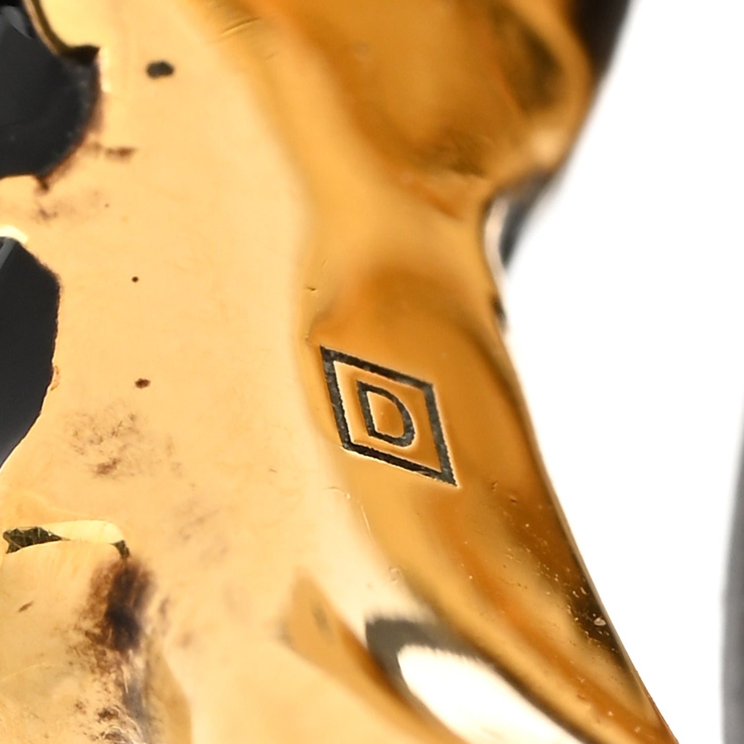 Tiger Heads Double Wrap Ring 50 5.5 Aged Gold Black