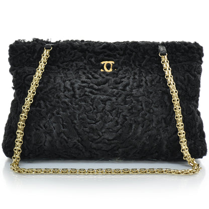 Chanel Persian Lamb Fur Shoulder Bag Black 1 of 12