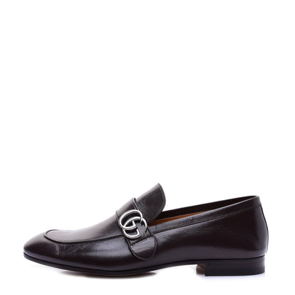 Gucci Goatskin Mens GG Loafers 10.5 Cocoa 1 of 15