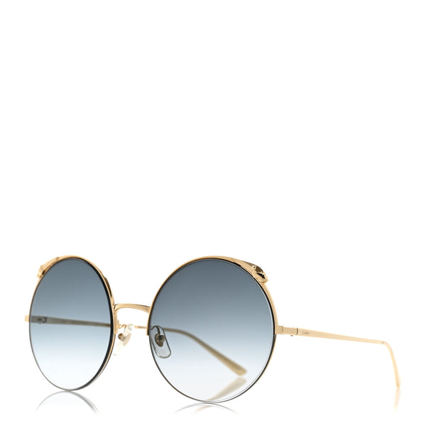 New with defect Cartier Round Panther Panthere sunglasses Cartier Panthère Rimless Cat-Eye Metal Sunglasses | Neiman  main image 3