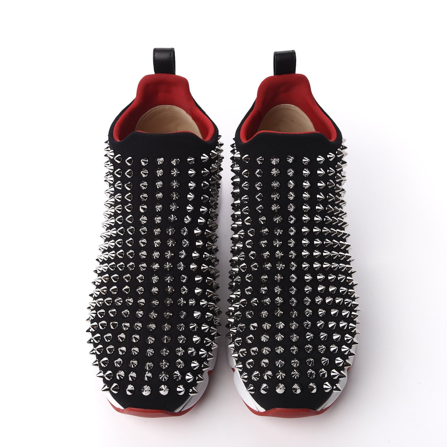 Christian Louboutin Neoprene Spike Sock Donna Flat Sneakers 36.5 Black White 5 of 11