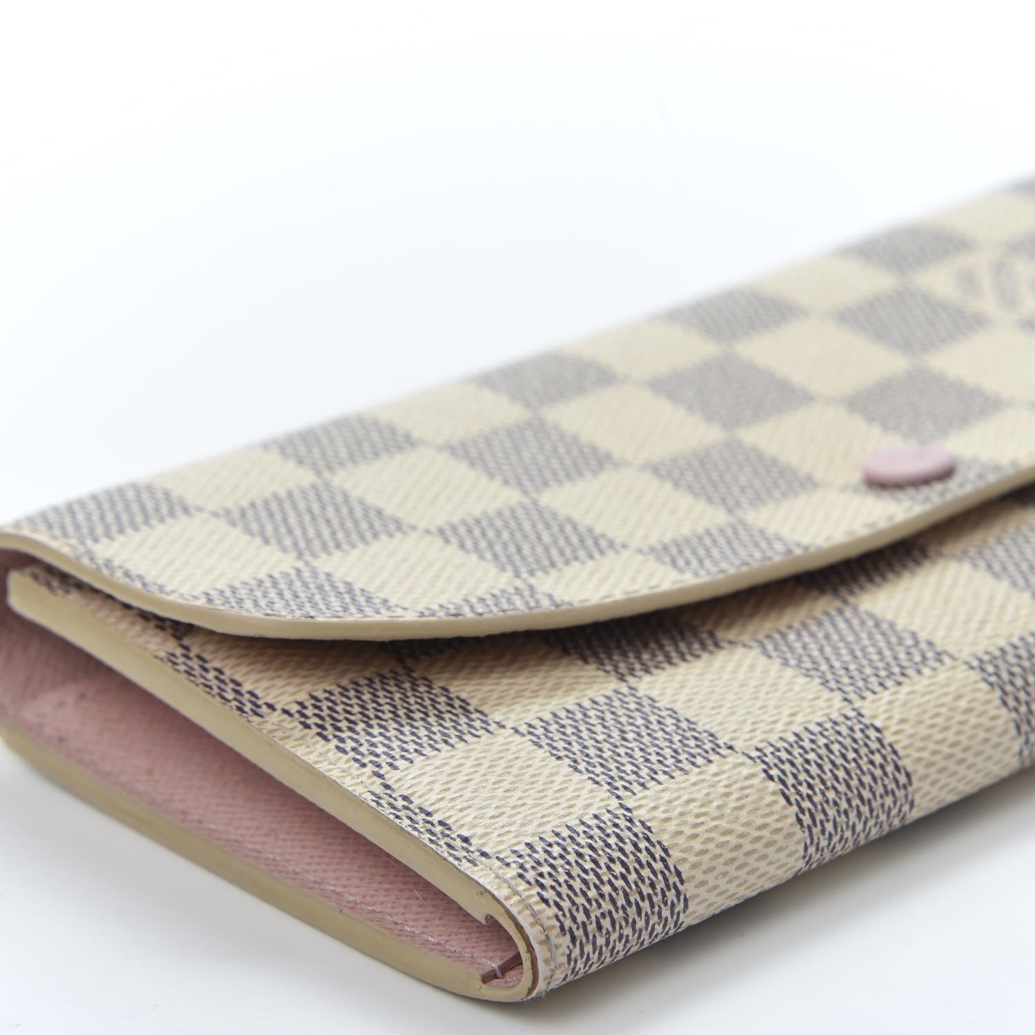 Louis Vuitton Damier Azur Emilie Wallet Rose Ballerine 5 of 11