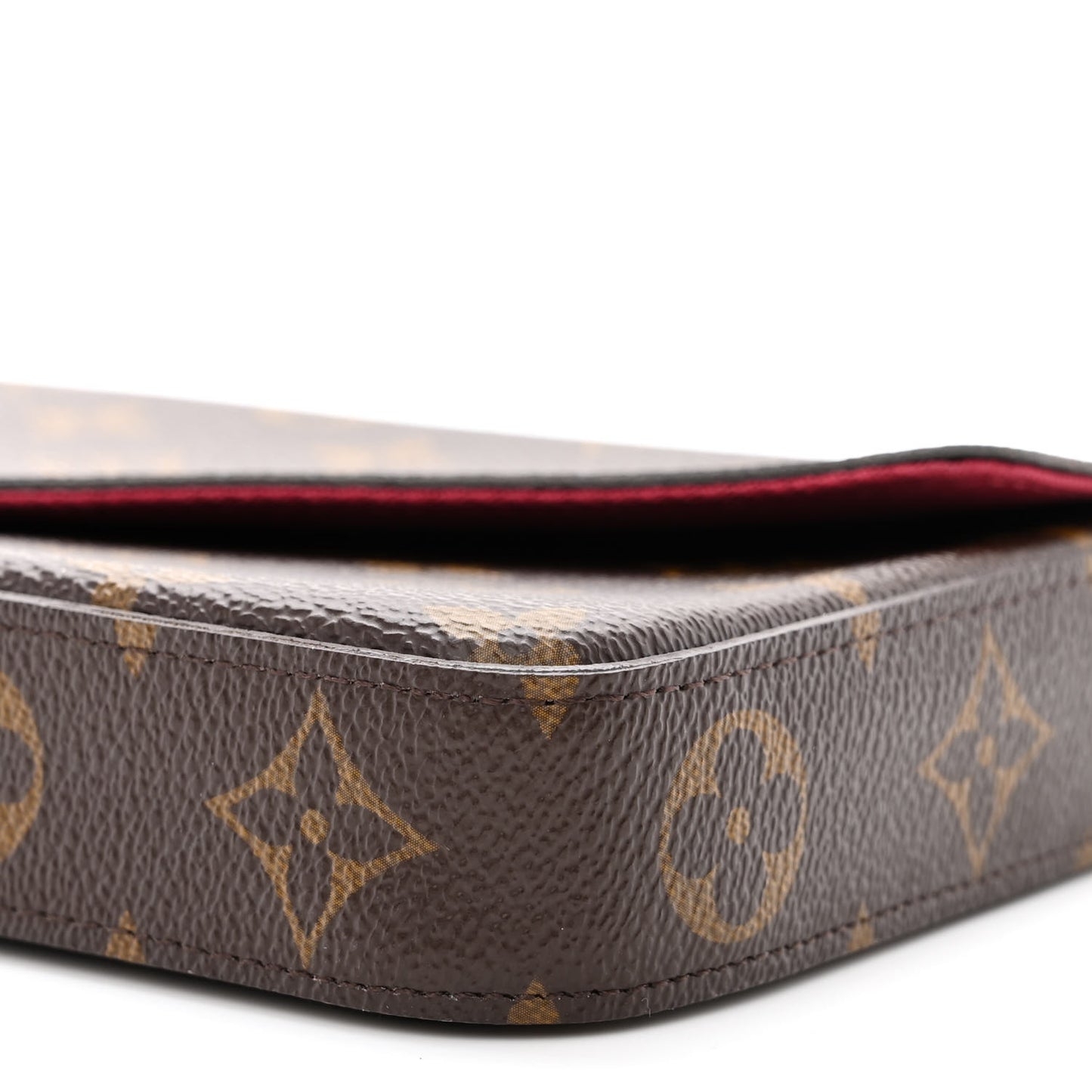 Monogram Pochette Felicie Chain Wallet Fuchsia