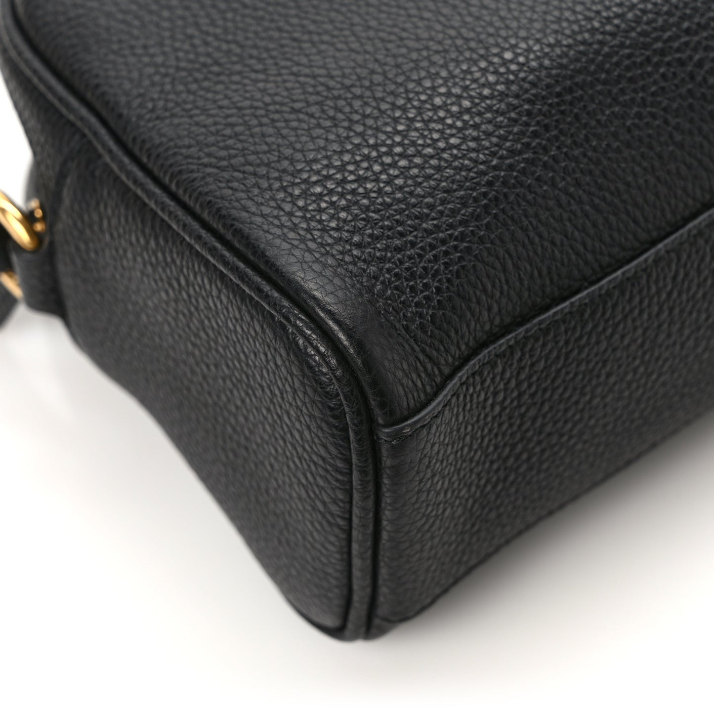 Calfskin Travel Camera Crossbody Bag Black