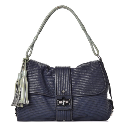 Lanvin Lambskin Quilted Happy Flap Blue 1 of 9