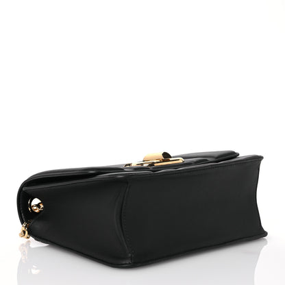 Salvatore Ferragamo Calfskin Quilted Medium New Gancini Shoulder Bag Black 4 of 13