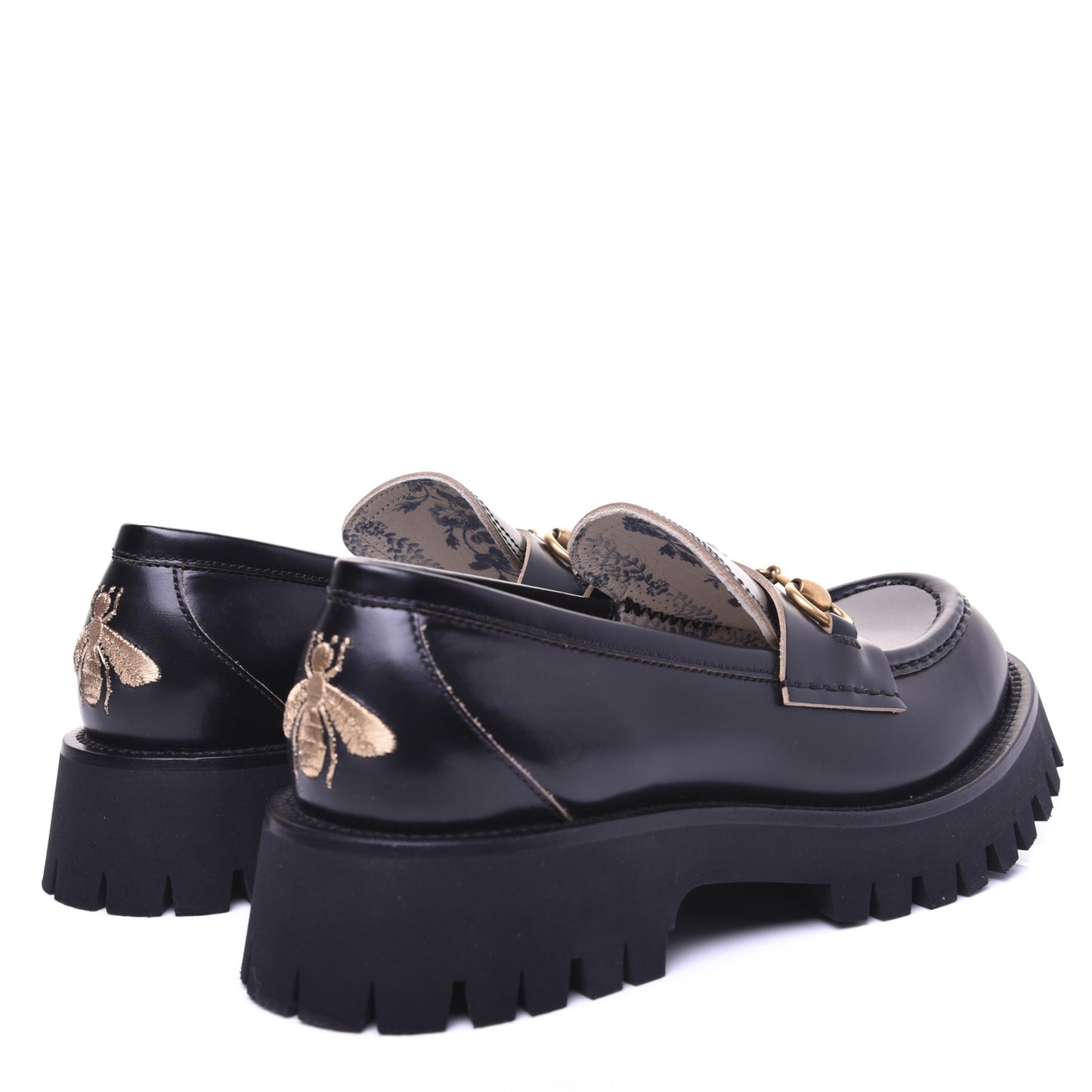 Cordovan Lux Womens Harald Horsebit 25mm Platform Loafers 39 Black