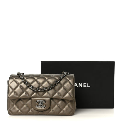 Chanel Iridescent Caviar Quilted Mini Rectangular Flap Bronze 12 of 12