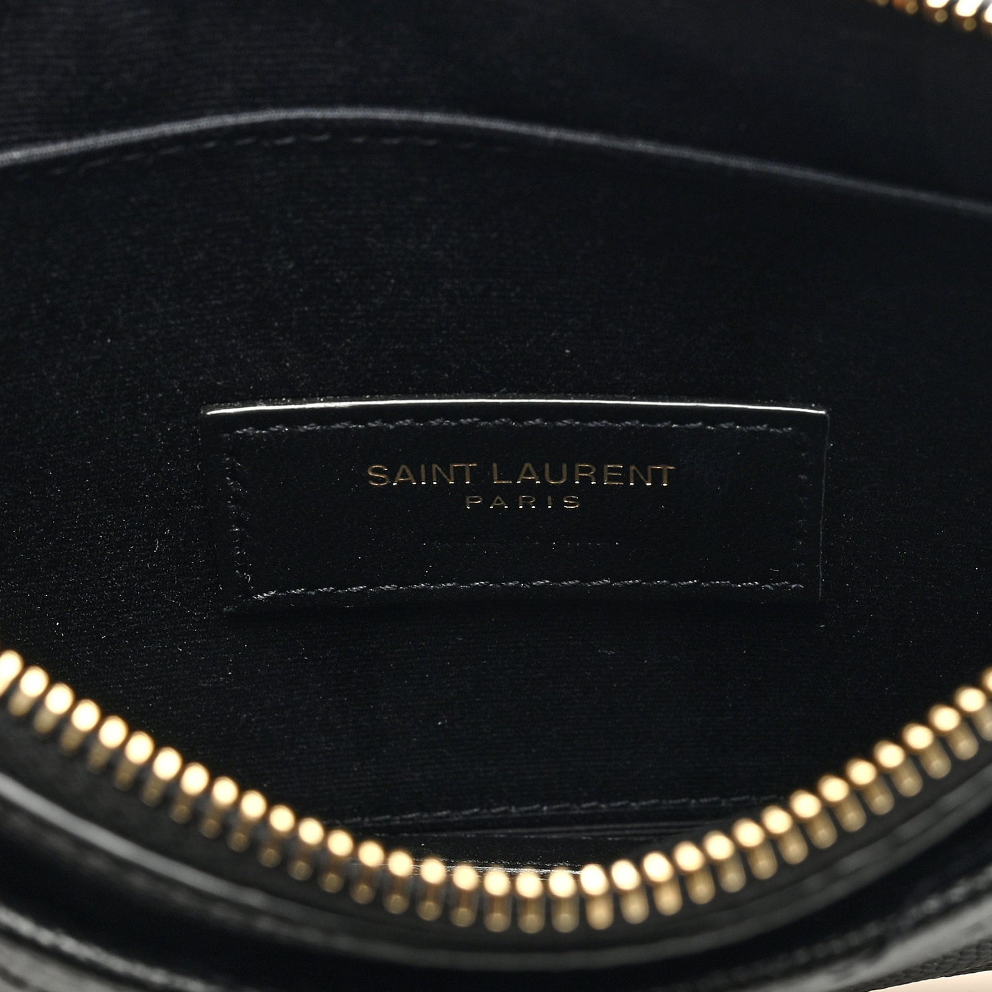 Grain De Poudre Chevron Monogram Bill Pouch Black