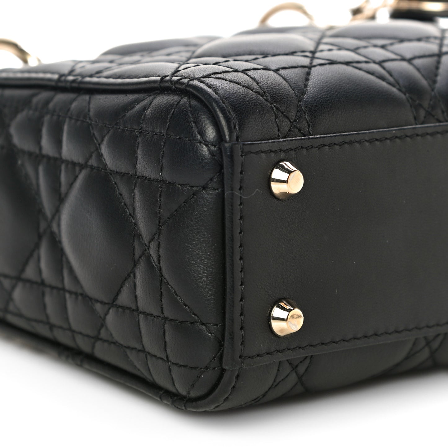 Lambskin Cannage Mini Lady Dior Black