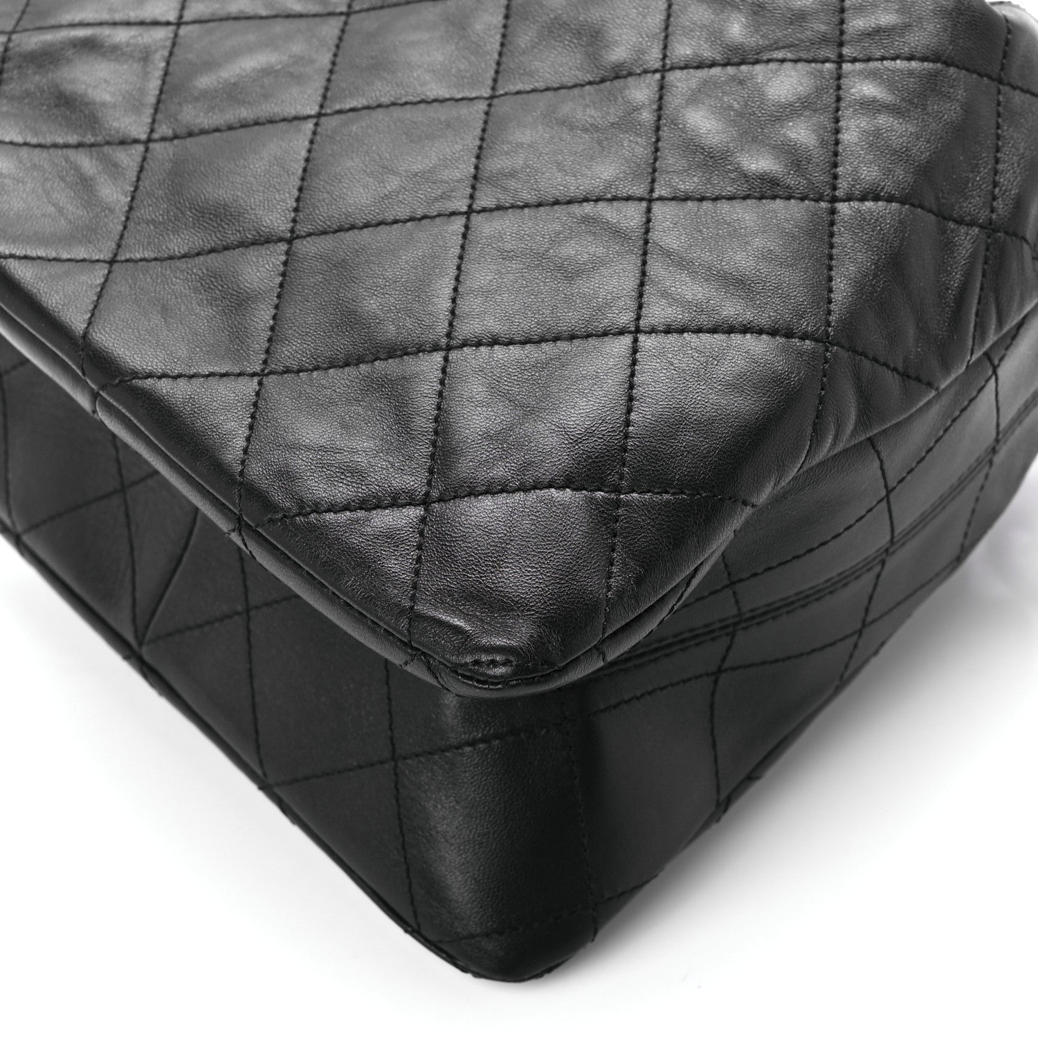 Chanel Lambskin Quilted Enamel Drawstring Bag Black Multicolor 10 of 10