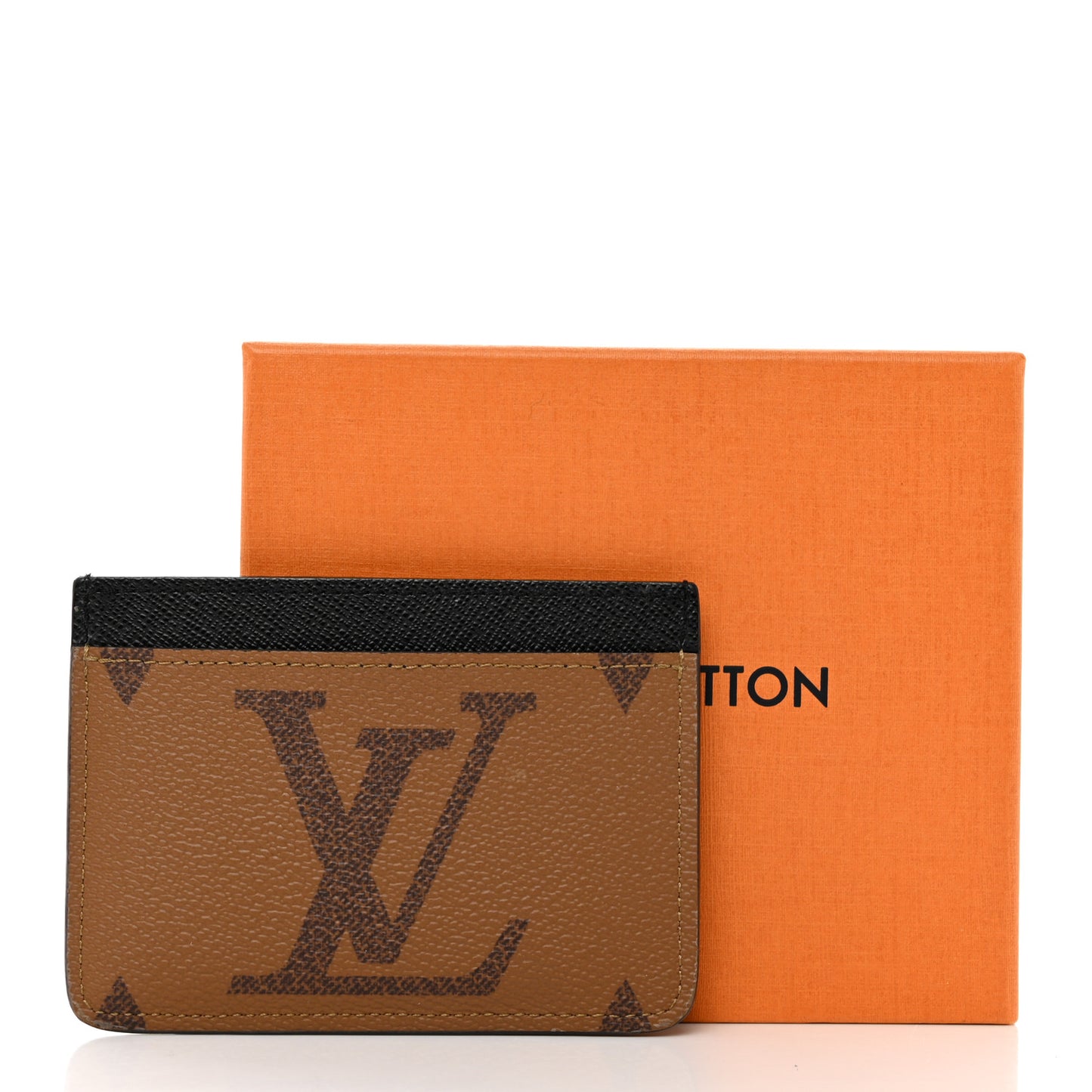 Reverse Monogram Side Up Card Holder