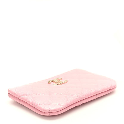 Chanel Caviar Quilted Small Multi Chain Cosmetic Case Pink 4 of 8