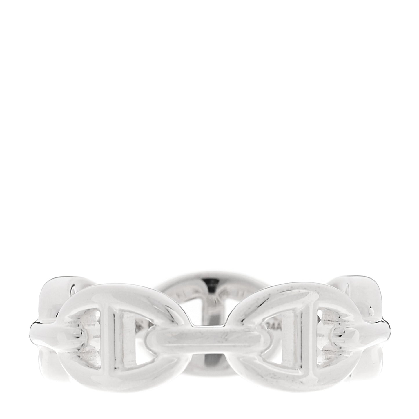 Sterling Silver PM Chaine d'Ancre Enchainee Band Ring 56 7.75