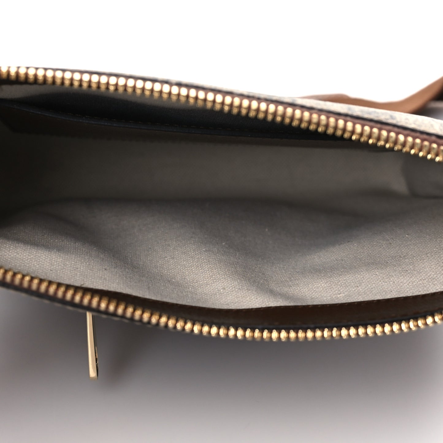 GG Supreme Monogram Azalea Calfskin Retro Interlocking G Flat Messenger Bag Beige Ebony Brown Sugar