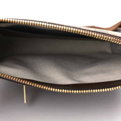 Gucci GG Supreme Monogram Azalea Calfskin Retro Interlocking G Flat Messenger Bag Beige Ebony Brown Sugar 4 of 8