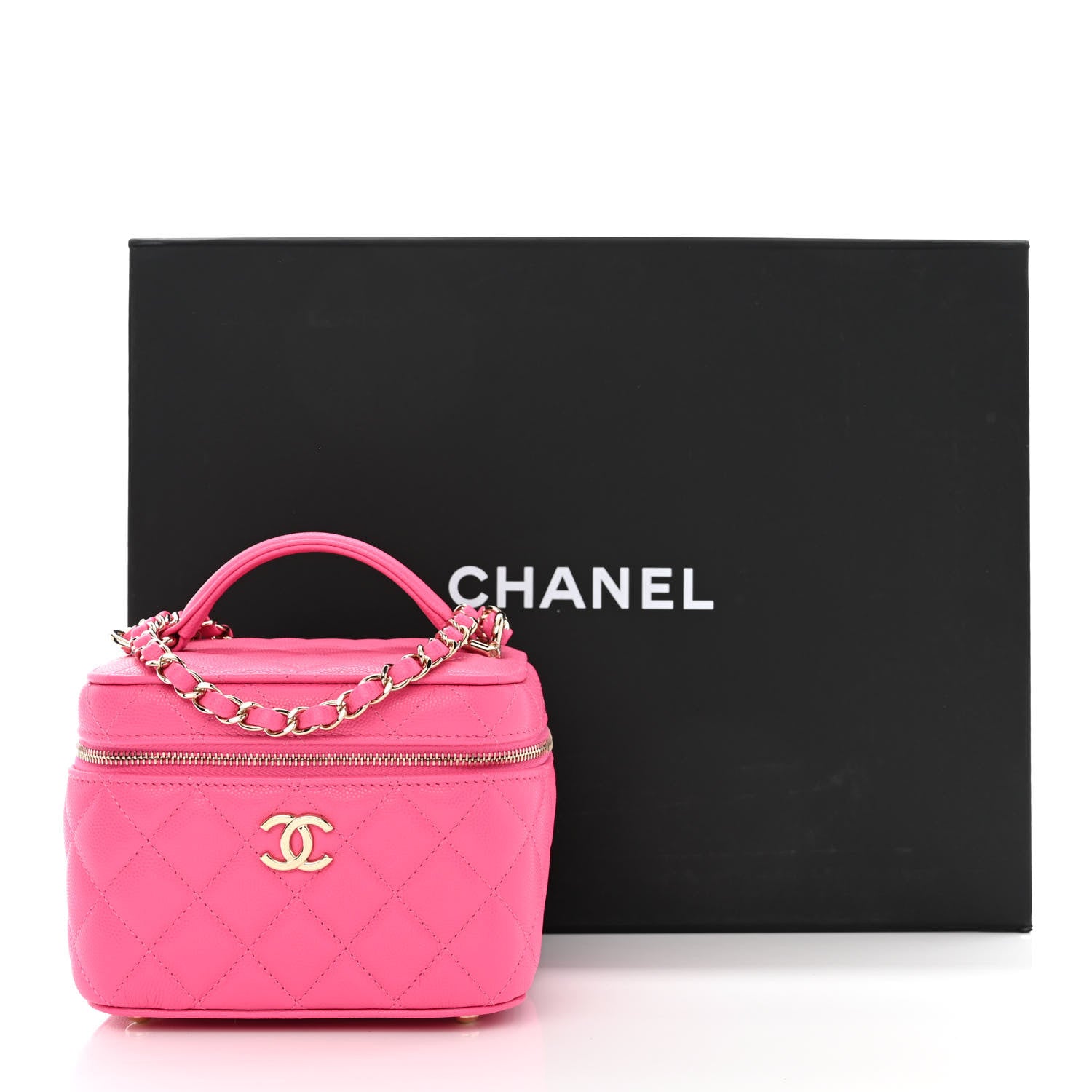 Chanel Caviar Quilted Small CC Vanity Case Rose 12 of 12