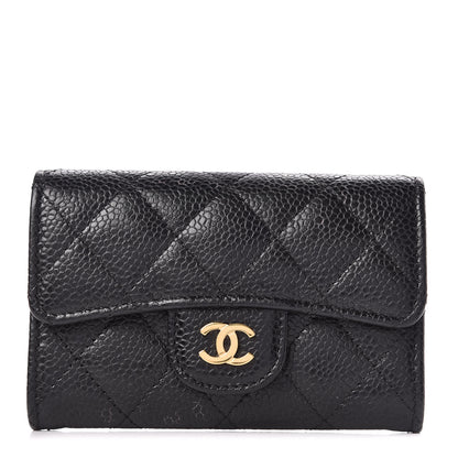 Chanel Caviar Quilted Flap Card Holder Black 1 of 8