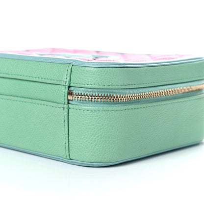 Chanel Caviar Quilted Medium CC Filigree Vanity Case Pink Green Blue 9 of 12