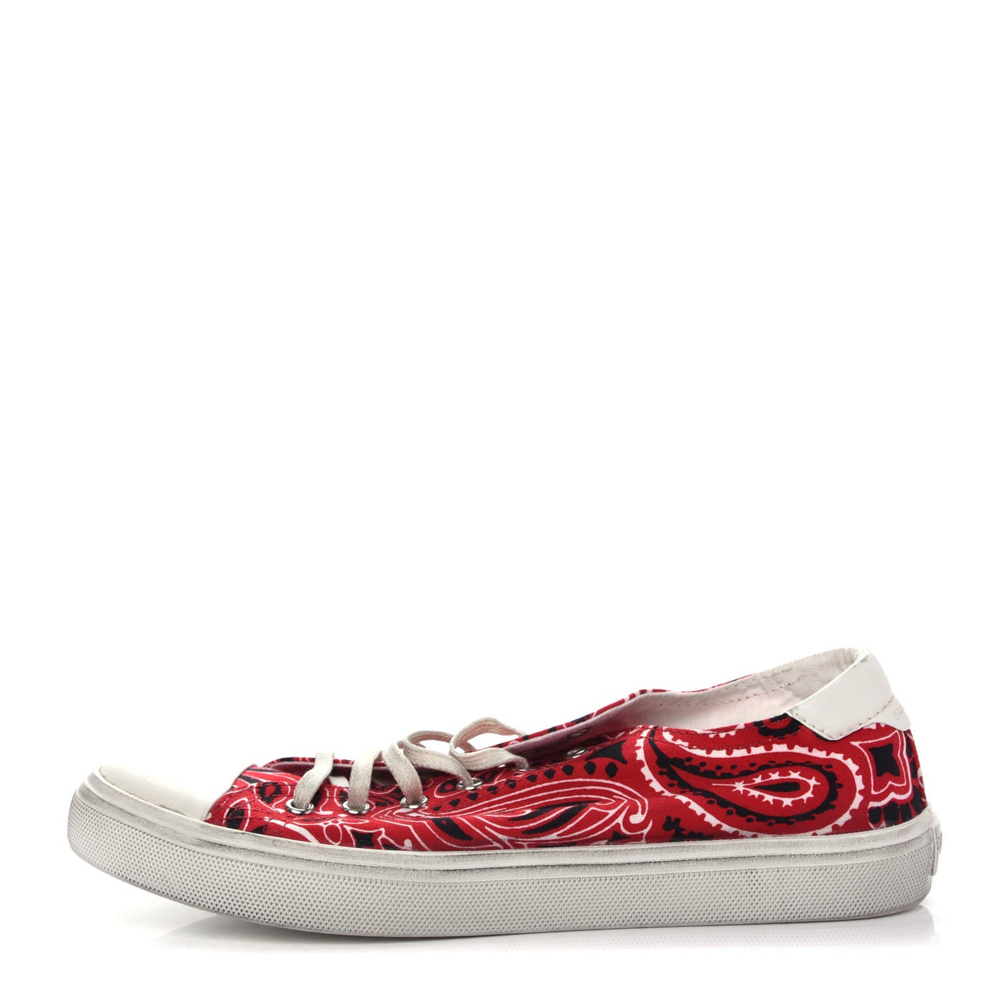 Canvas Bandana Print Bedford Low Top Sneakers 39.5 Red