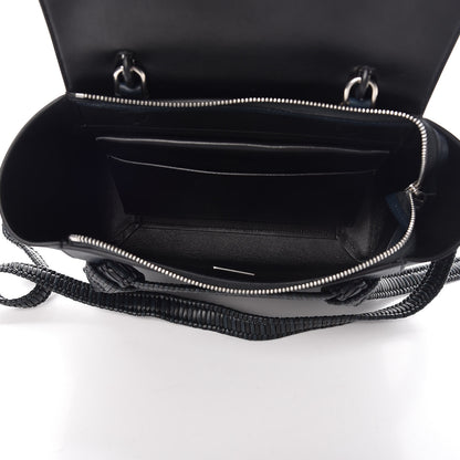 Celine Smooth Calfskin Micro Bi-Color Braided Belt Bag Dark Sea 5 of 9