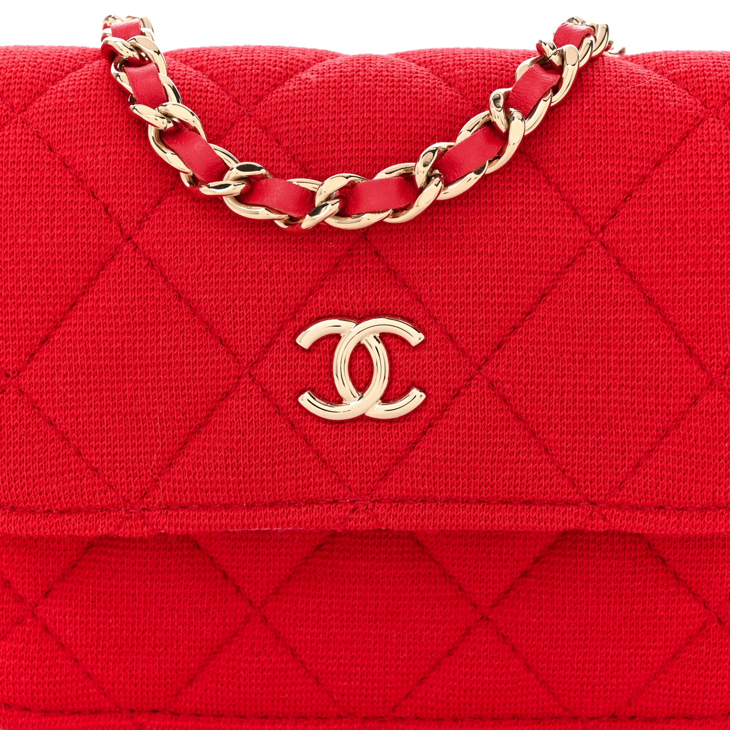 Chanel Jersey Quilted Micro Mini Flap Red 8 of 11
