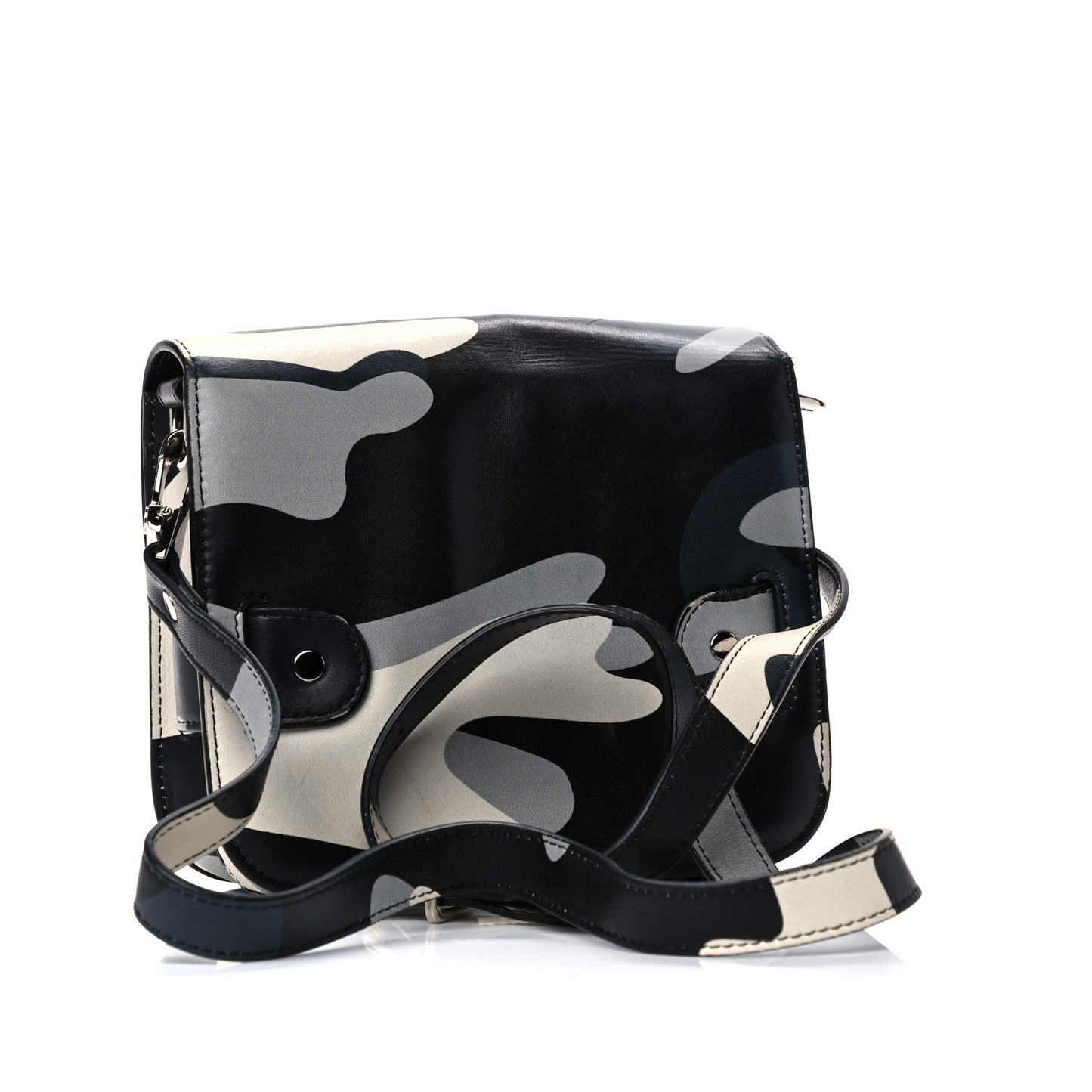 Calfskin Camouflage Tiny PS11 Classic Shoulder Bag Black