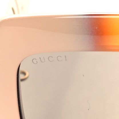 Gucci Acetate Square Frame Chain Sunglasses GG1022S Brown 7 of 7