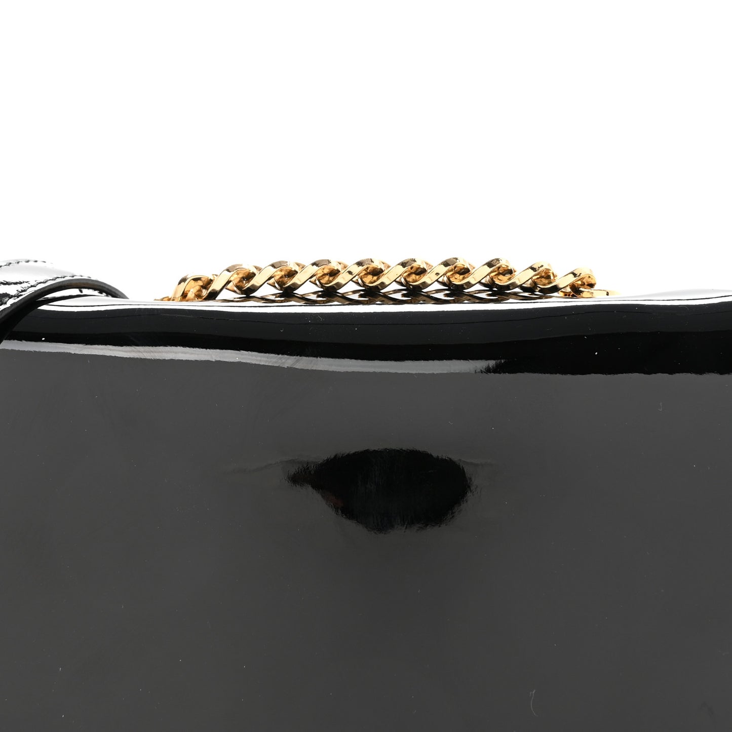 Patent  Vara Bow Shoulder Bag Black