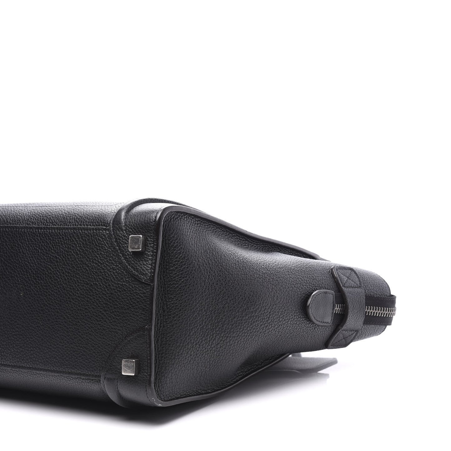 Drummed Calfskin Micro Luggage Black