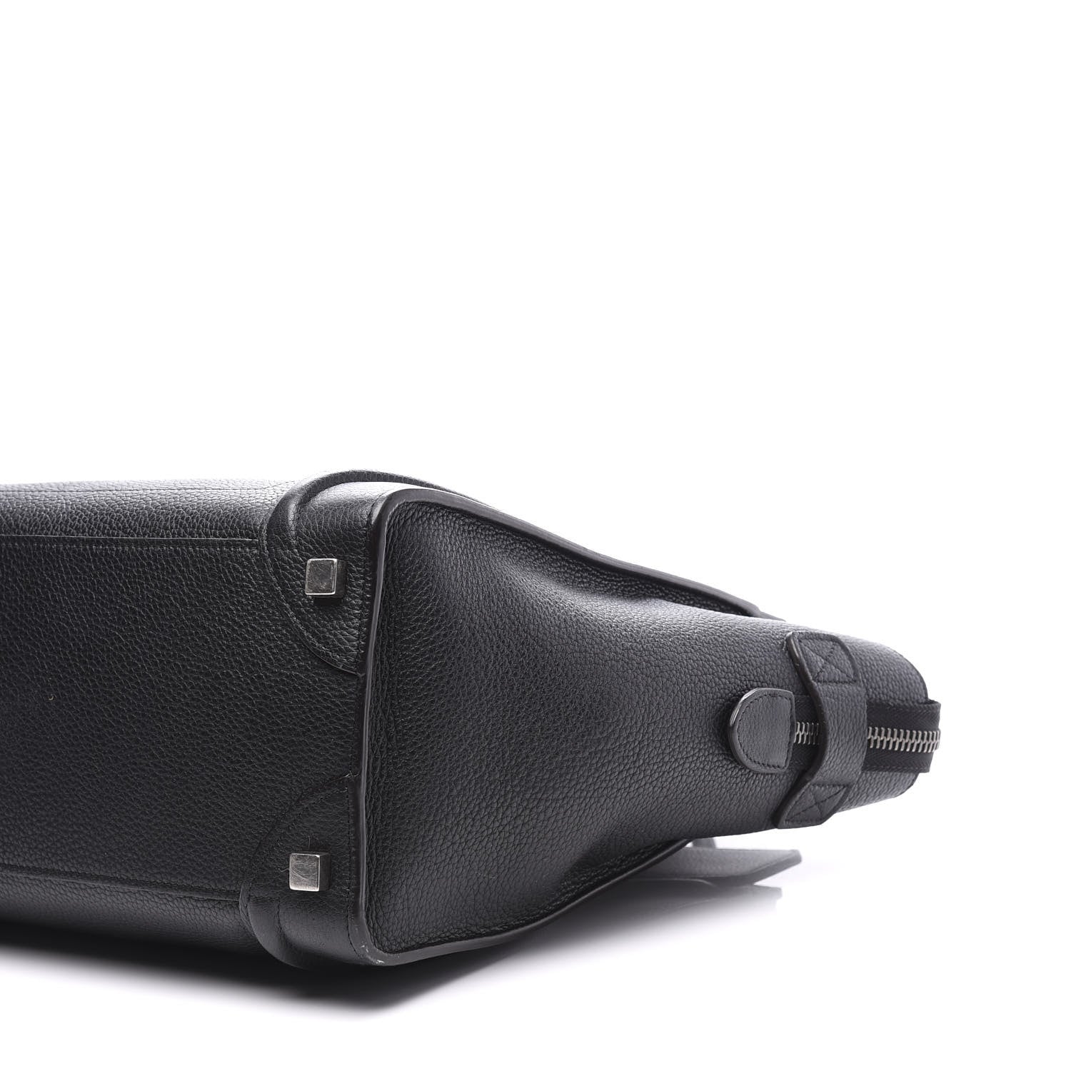 Celine Drummed Calfskin Micro Luggage Black 7 of 9