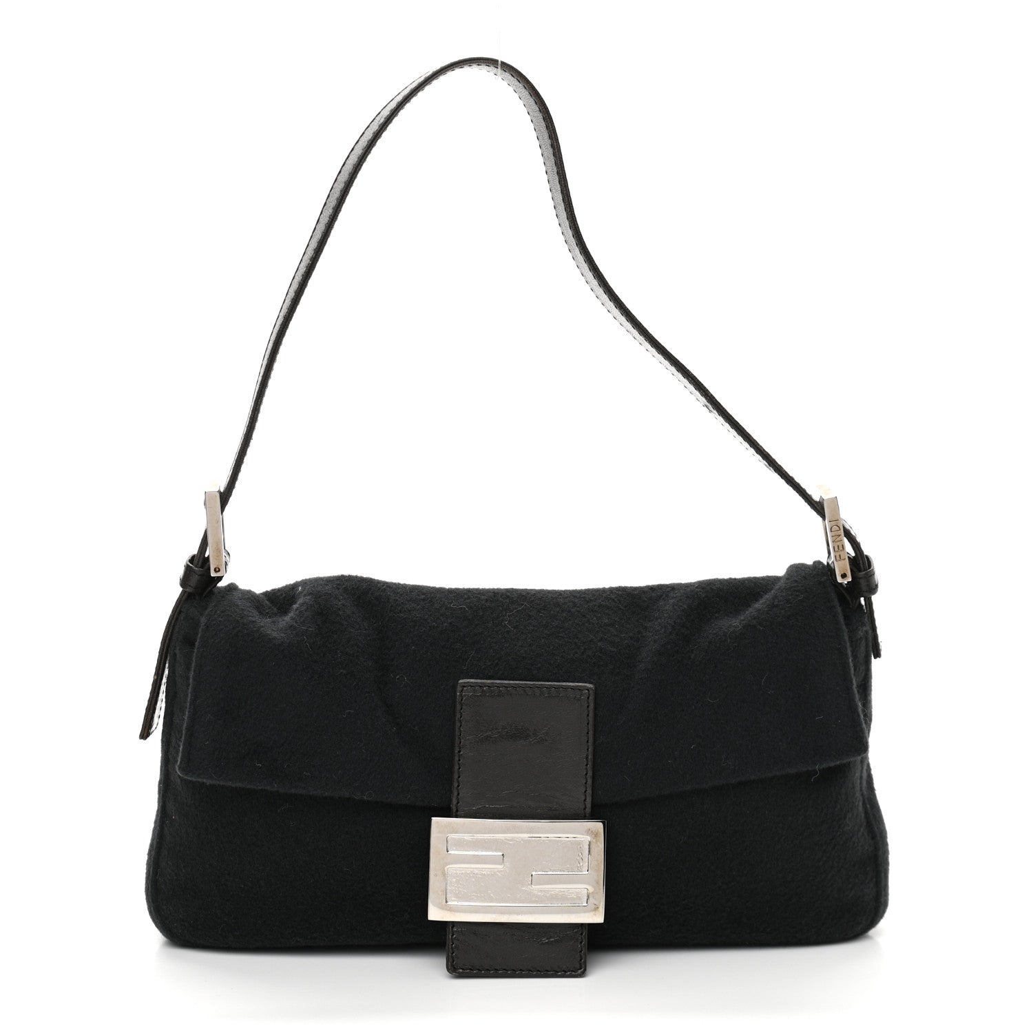 Fendi Wool Baguette Black 1 of 11