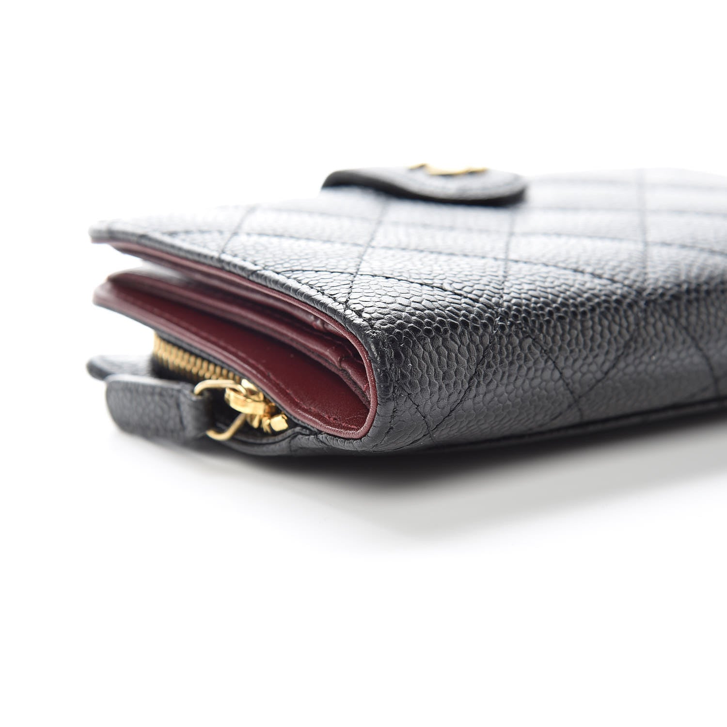 Chanel Caviar Quilted Zipped Pocket Wallet Black 8 of 10