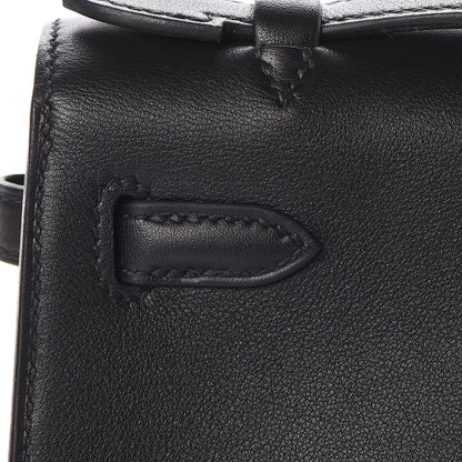 Hermes Swift Kelly Pochette Clutch Black 25 of 27