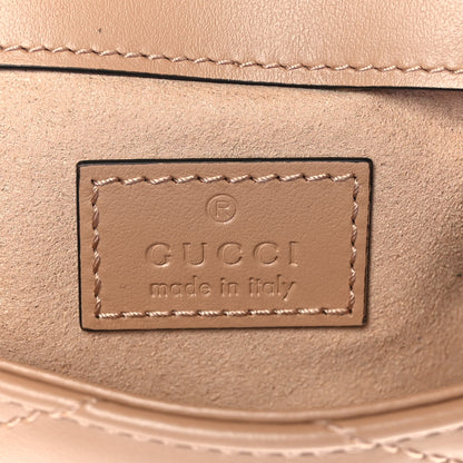 Gucci Calfskin Matelasse Monochrome Super Mini GG Marmont Shoulder Bag Camelia 6 of 10
